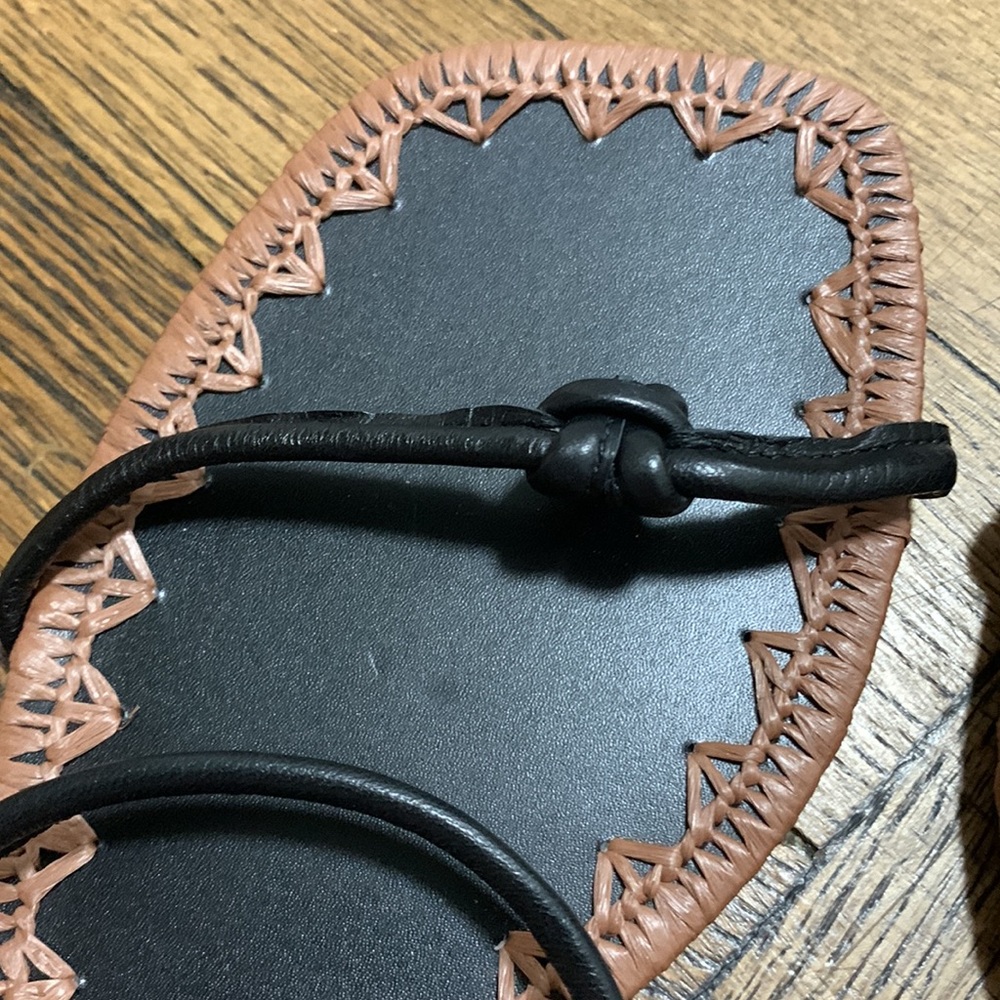Bcbgmaxazria raffia whipstitch leather sandal - Picture 2 of 4